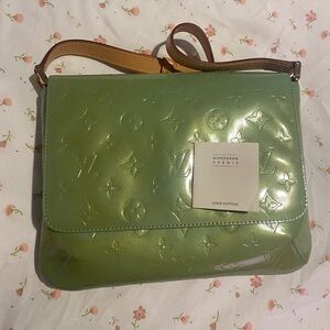 Louis Vuitton Green Vernis Thompson Street Shoulder Bag
